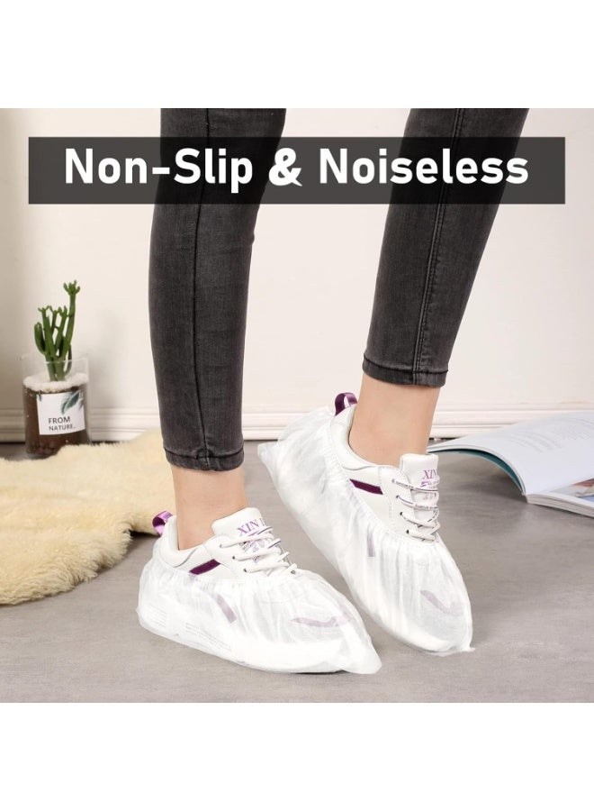 MAKINGTEC Disposable Shoe Covers, 100 Packs (50 Pairs) Boot Covers Non-Slip Shoe Covers for Indoor Shoe Protector Medical Boot Cover Rain Shoes Sneaker Bottom Protector Shoe Cover - Image 2